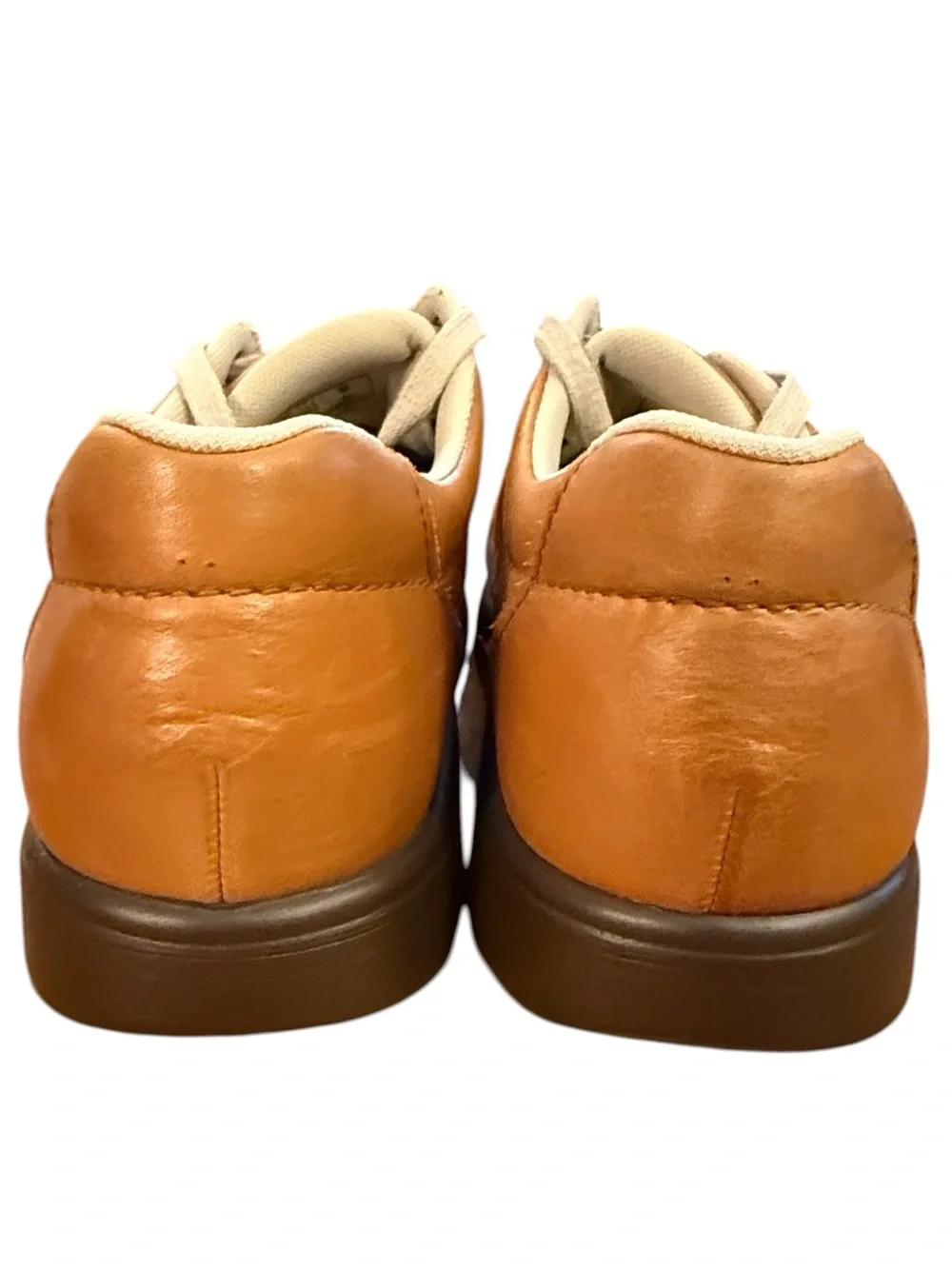 SAS Bout Time Leather Comfort Shoes USA Tan Lace Up Moc Toe Oxford Mens 9 Narrow